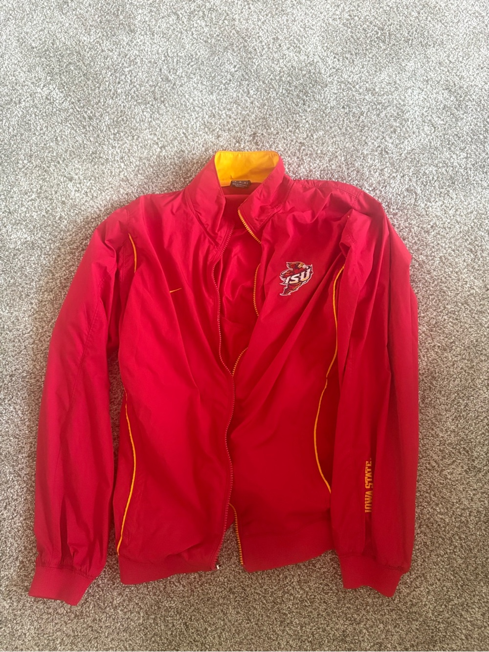 Vintage Nike Iowa State Cyclones Red Windbreaker Jacket- Unisex (mens?)